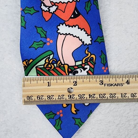 Vintage Betty Boop Christmas Necktie Blue - Picture 5 of 6